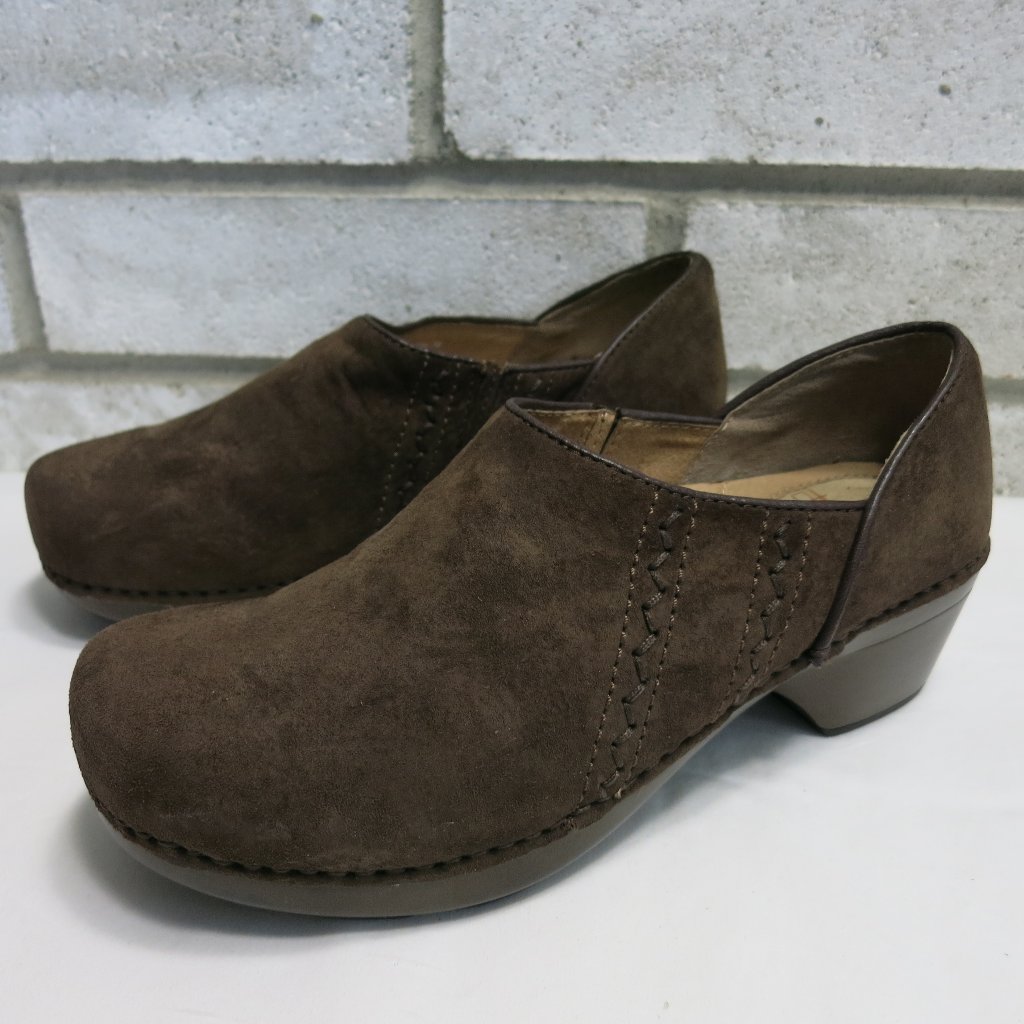 Dansko Suede Leather Comfort Sienna Clogs Shoes Women's Dress Footwear 36